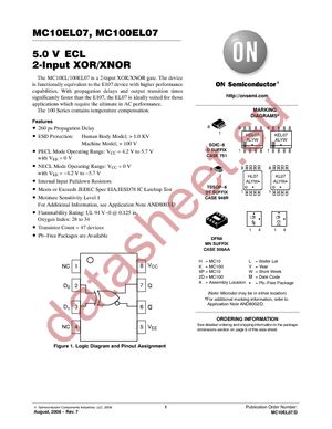 MC100EL07DTR2G datasheet  